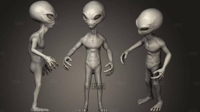 Alien & Alien Bust (Multi Material) 3d stl модель для ЧПУ