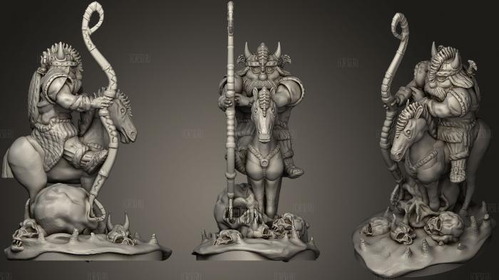 Dwarf Archer Of The Stormlord Clan stl model for CNC