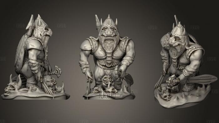 Dwarf Warlord Of The Stormlord Clan stl model for CNC