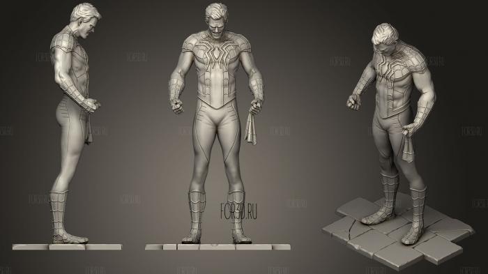 grief    A Spider Man Statue (Fan Art) stl model for CNC