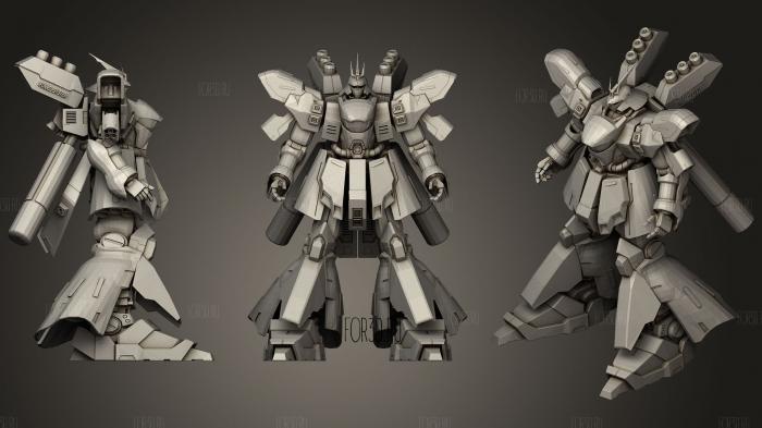 Gundam  Sazabi Ver Ka stl model for CNC