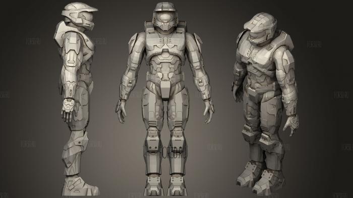 Halo Master Chief Bust And Figure stl model for CNC