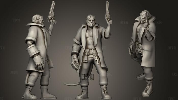 Hellboy (With Jacket) stl model for CNC