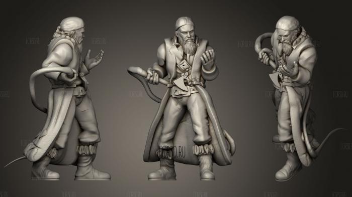 Master Scourge [Male Human Pirate Officer stl model for CNC