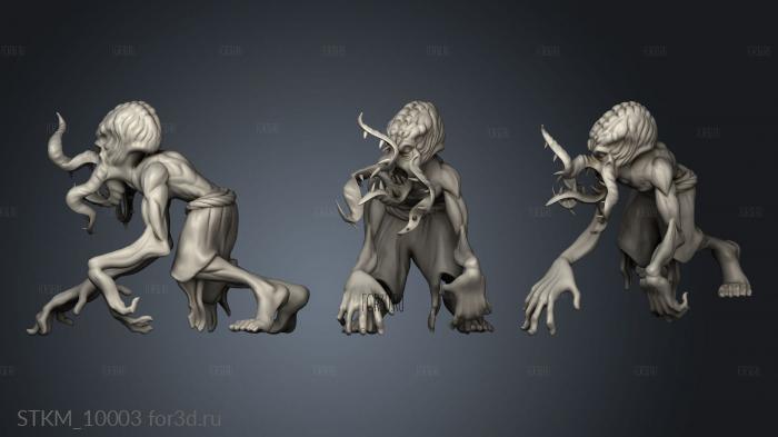 vampiric mindflayer stl model for CNC