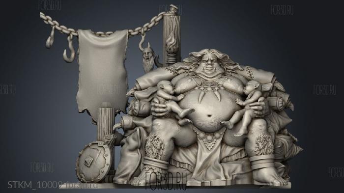 Ogre Mommy stl model for CNC