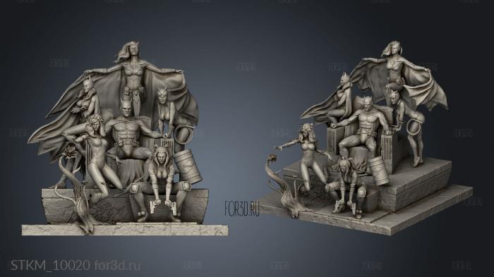 Batman Diorama stl model for CNC