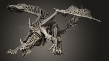 Скелет Дракона 3d stl модель для ЧПУ