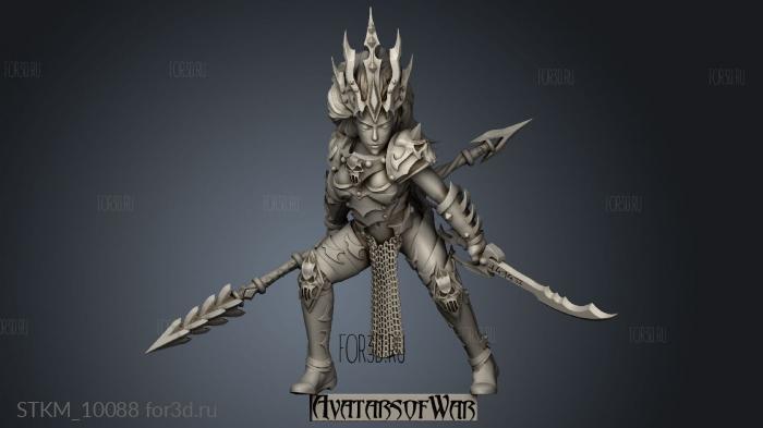 heroes batch dark elf princess stl model for CNC