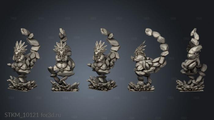 CUATL LORD ELEMENTAL MASTER ROCK FIST stl model for CNC