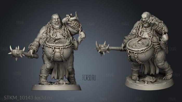 Ogre Cook stl model for CNC