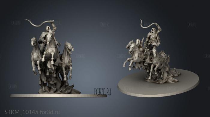 UNDEAD BOYAR CHARIOT HORSES stl model for CNC