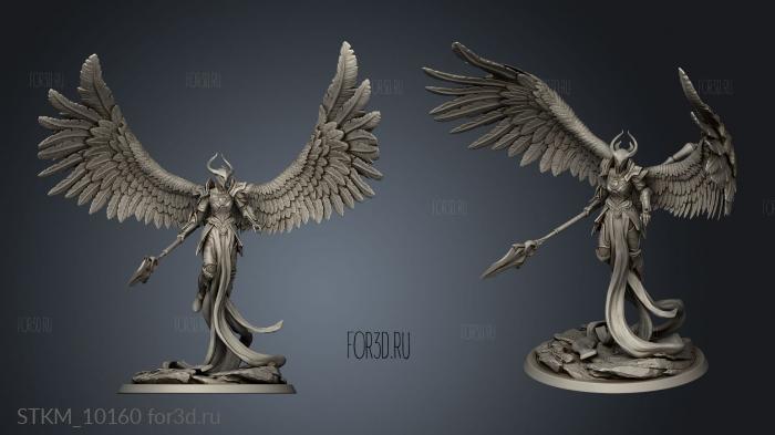 Angelic Warrior stl model for CNC