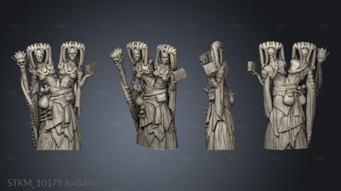 Conjoined Necro Mage stl model for CNC