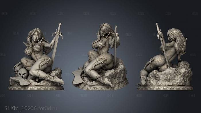 Red Sonja stl model for CNC