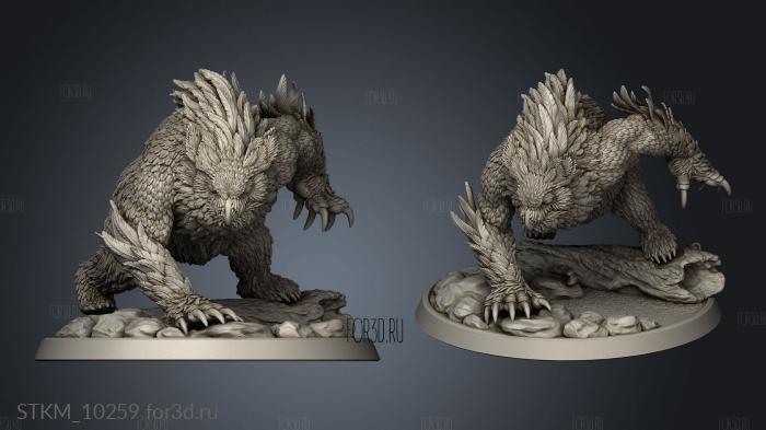 Mad Mage Experiments Enemies Owlbear stl model for CNC