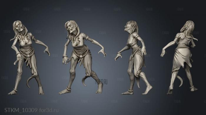 Zombies stl model for CNC