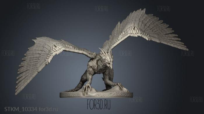 Gatehouse Winged Demon stl model for CNC