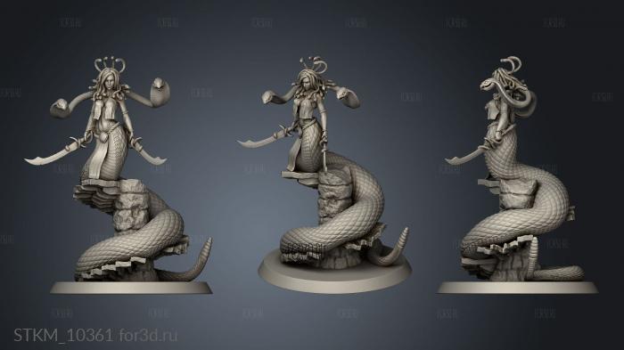 Pure Blood Medusa pure stl model for CNC