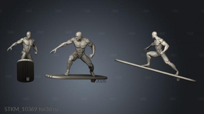 Silver Surfer stl model for CNC