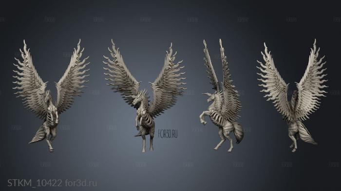 The Souls in Steel Presorted Iron Stallion Standing Wings stl model for CNC