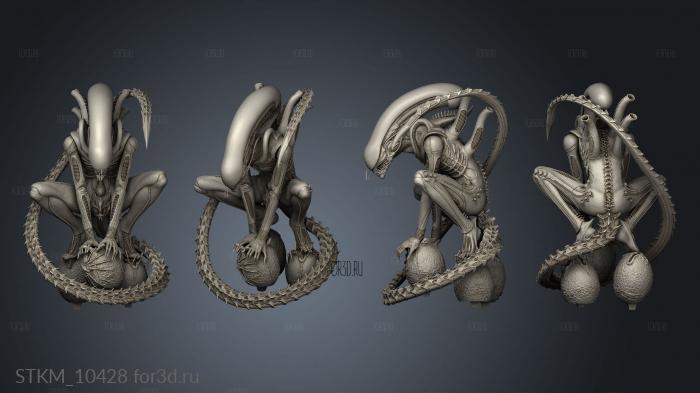 Alien Xenomorph Big Chap Back Thing stl model for CNC