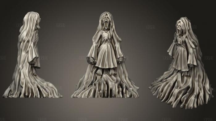 Nightmare Ghost Miniature stl model for CNC
