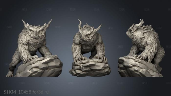 Owl Beast stl model for CNC