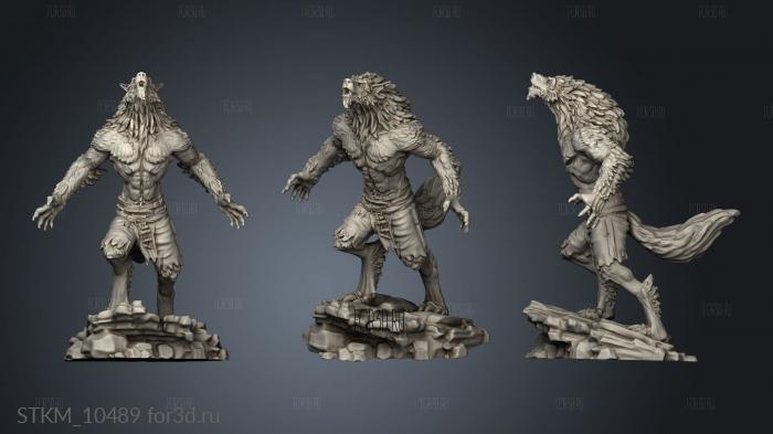 Werewolf Warrior Howling stl model for CNC