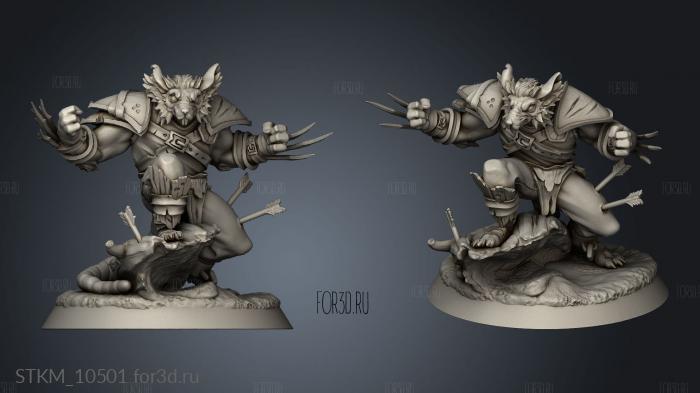 Legend Daemoor Rats James Ratlet stl model for CNC