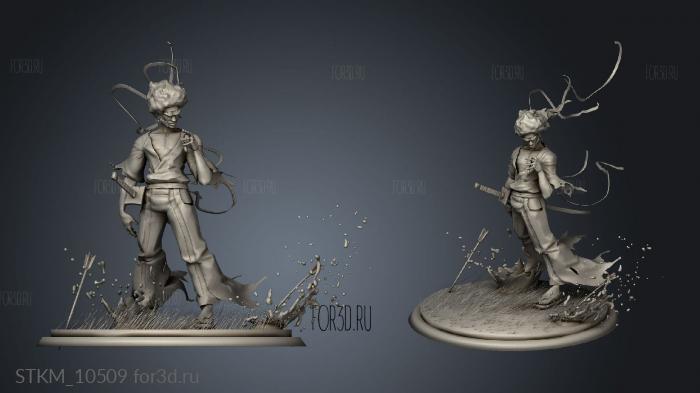 Afro Samurai stl model for CNC