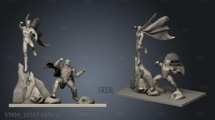 Batman vs erman stl model for CNC