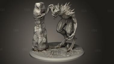 Тайна и демон 3d stl модель для ЧПУ