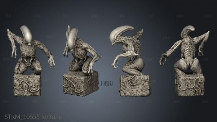 Arcanum Tyrants alien statuette stl model for CNC