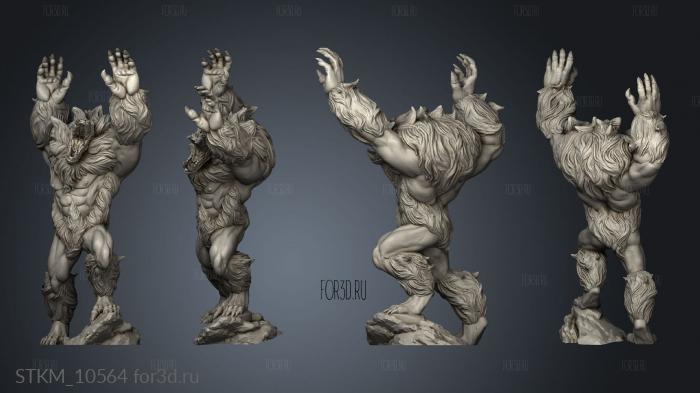 Dire Sasquatch stl model for CNC