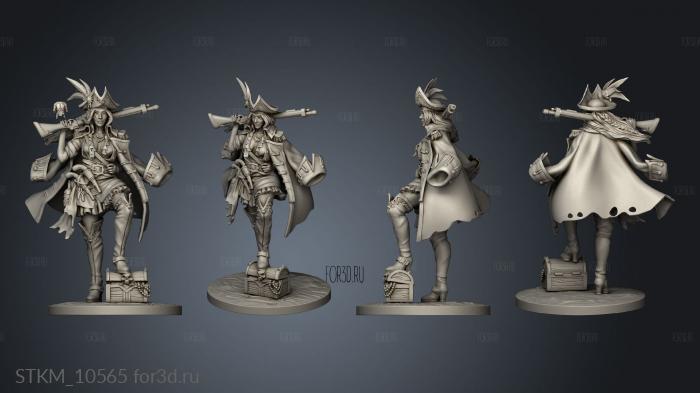 Pirates Grim Waters Captain Red Fox Sand stl model for CNC