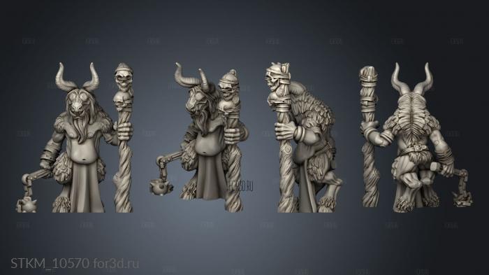 Beastmen Shaman stl model for CNC