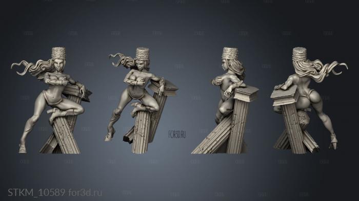 Fantasy Vampire pinup russian stl model for CNC