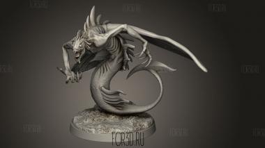 Морская Гарпия 3d stl модель для ЧПУ