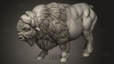 Американские буйволы buffalo 3d stl модель для ЧПУ