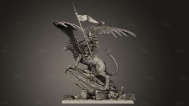 Руины эльфийского грифона 3d stl модель для ЧПУ