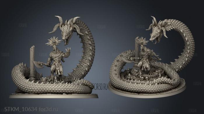 Seeds the Serpent Cain Leader stl model for CNC