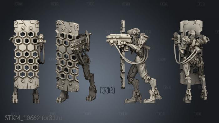 Cyberpunk Corp Inquisitors Mech Squad Drone breacher stl model for CNC