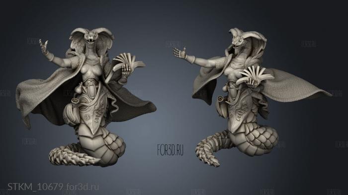 Ruins Madness Serpentfolk Mage stl model for CNC