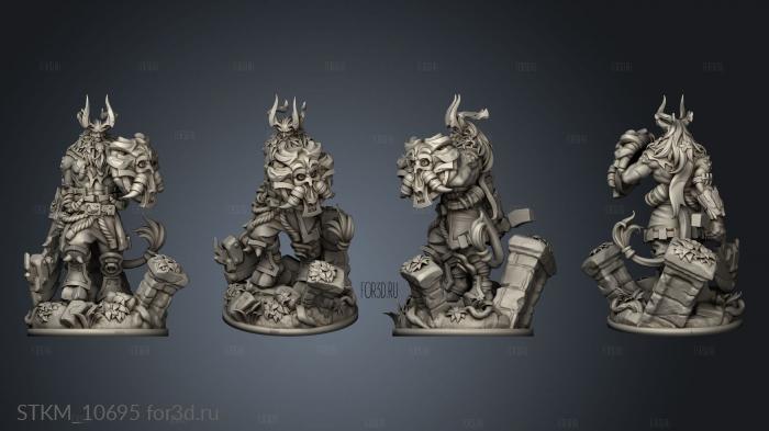 Satyr Warrior stl model for CNC