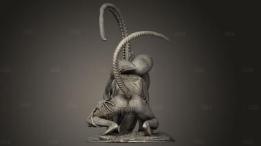 Влюбленные ИНОПЛАНЕТЯНЕ,СТОЯЩИЙ ЧЕЛОВЕК-ИНОПЛАНЕТЯНИН 3d stl модель для ЧПУ