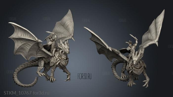 Fantasy Sacast dragon knight Draconic weapon stl model for CNC