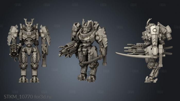 Battlesuit Cannon bot revised stl model for CNC