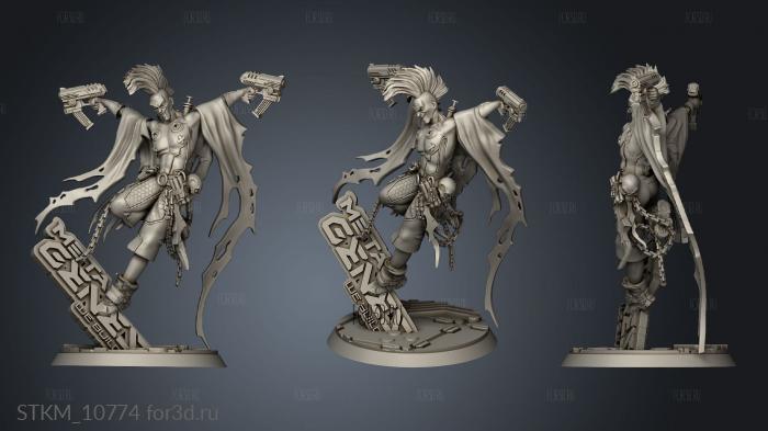 Cyberpunk From Neon City Mad Jester stl model for CNC