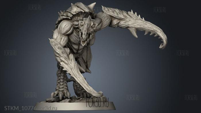 Creature Hooked Horror stl model for CNC